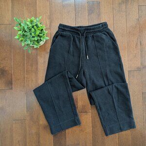 ZARA BLACK RIBBED LOUNGE SWEATPANTS